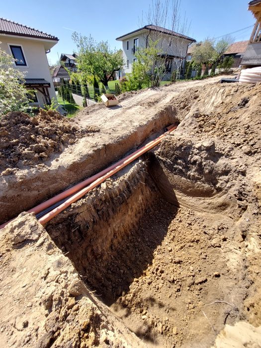 Lucrari Miniexcavator si bascula cu macara Cluj-Napoca