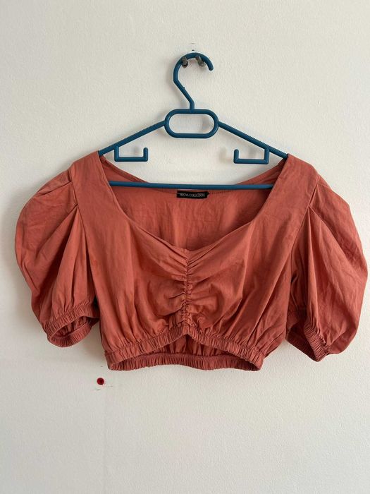 Top dama scurt culoare piersica