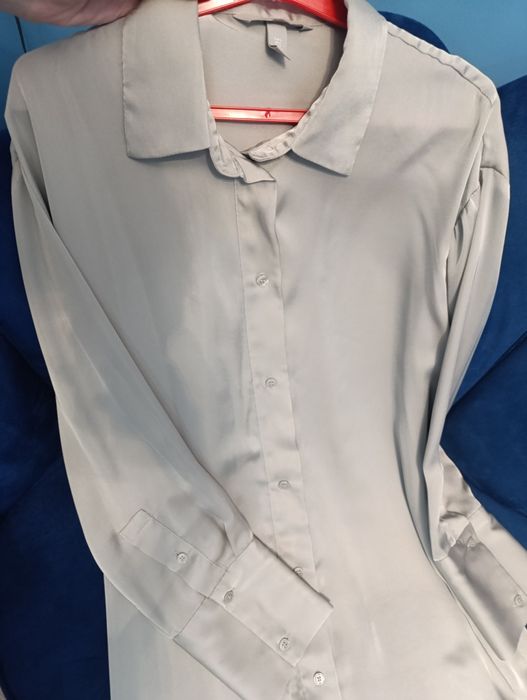 Шикарное платье-рубашка,плотный шелк,от HsM