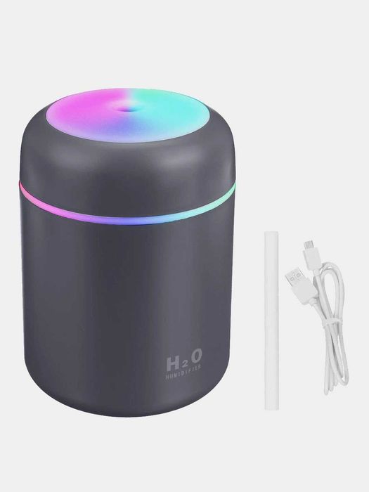 Увлажнитель воздуха H2O, компактный размер, RGB подсветка, бесшумный