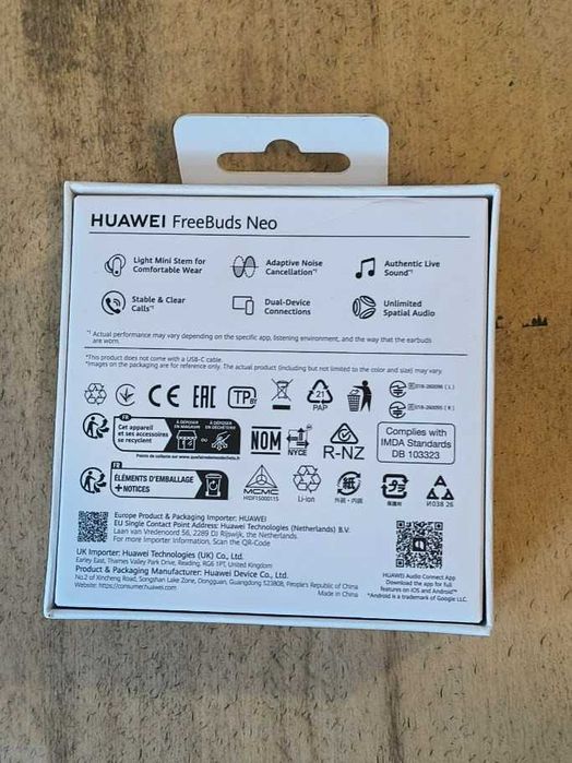 Casti In-Ear HUAWEI FreeBuds Neo, True Wireless, ANC, IP55, Bluetooth, Starry Black