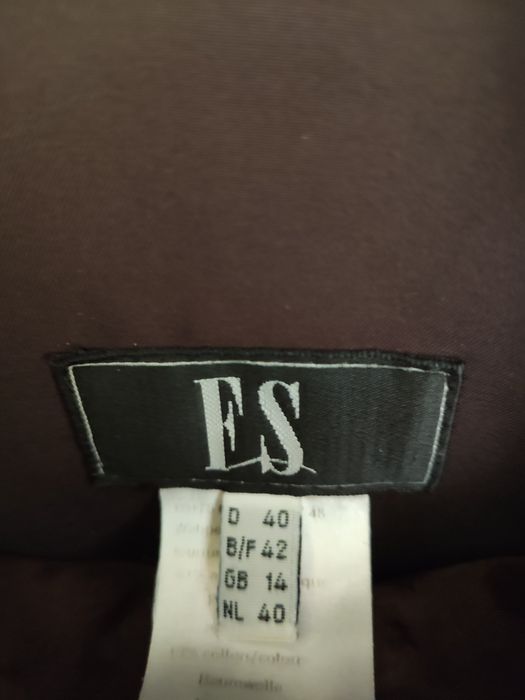 Зимно топло палто в съчетание на еко кожа и плат размер XL