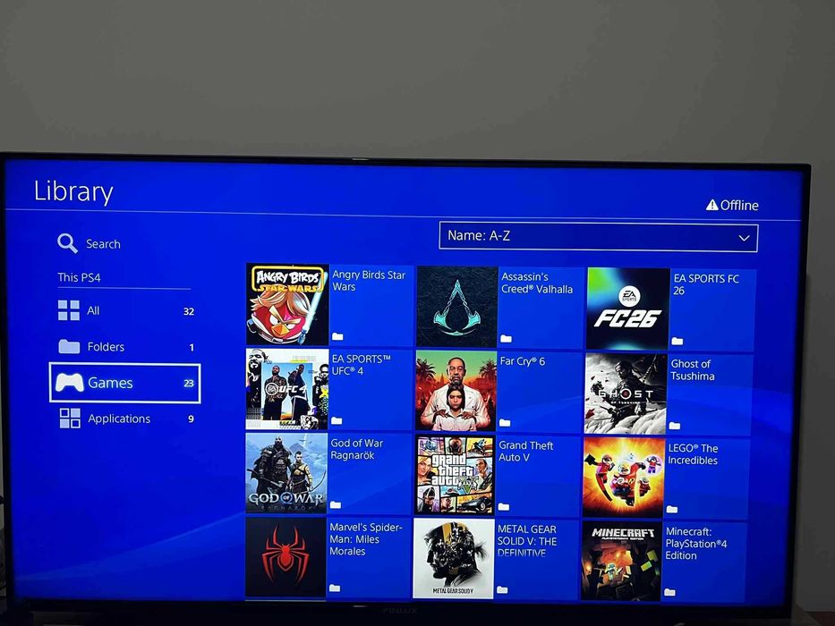 PS4 Playstation 4 MODAT 1TB cu 22 Jocuri,2 manete,FC26,GTA5,Minecraft