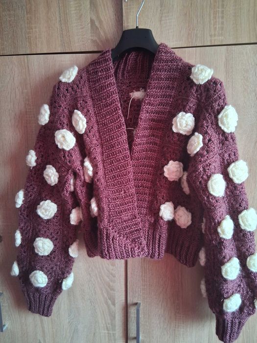 Vand cardigan cu flori 3D