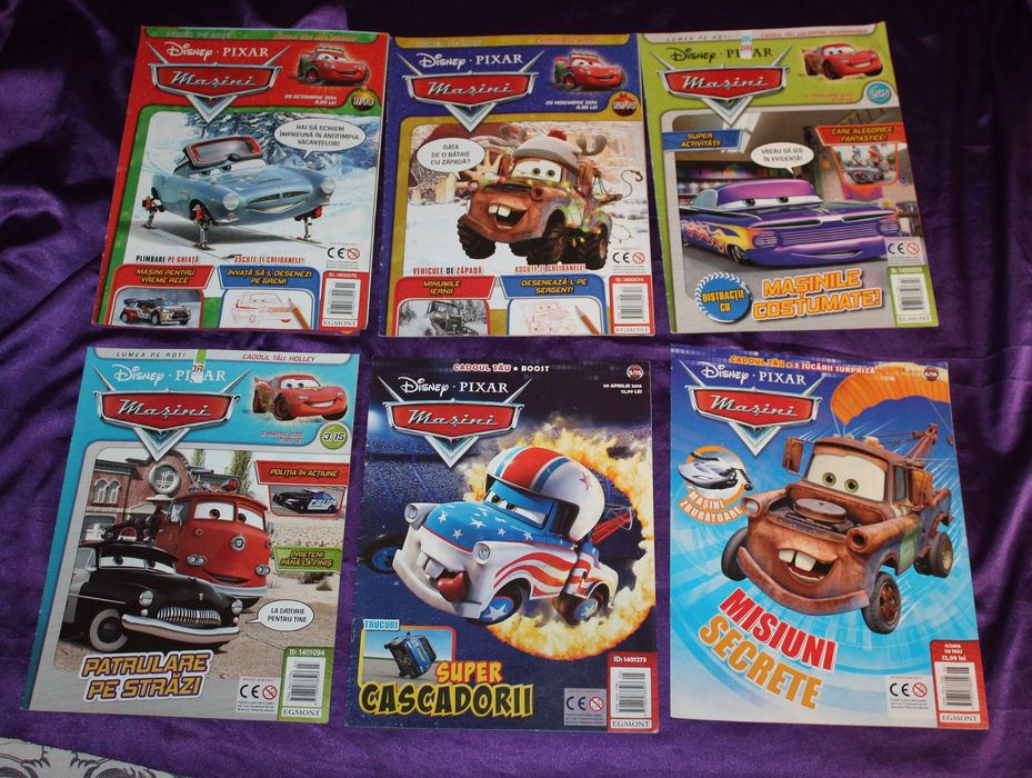 reviste Disney Pixar Masini Cars Power Rangers Roary Bolidul de curse  benzi desenate egmont Ratatouille Disney Junior Winnie de plus Ursuletul