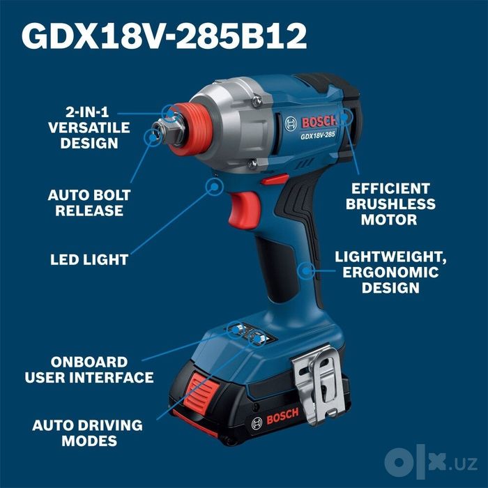 Гайкавёрт Bosch GDX18V-285B12