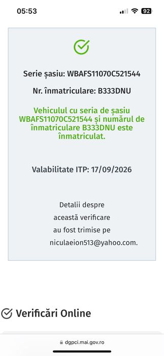 Bmw f10 motor 523 benzina fara fiscal