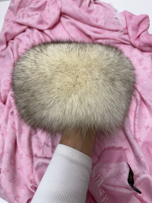 Caciula de blana naturala in stil rusesc, 55,5cm diametru interior