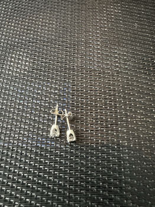 Диамантени обеци с естествени диаманти в 14 карата бяло