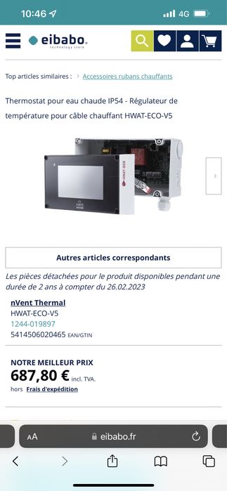 Termostat HWAT-ECO V5 ecran digital color