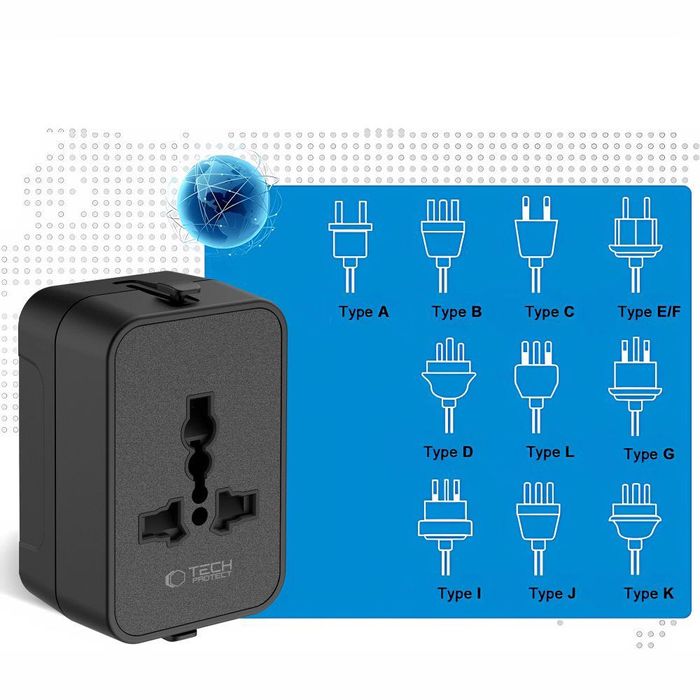 Универсален Адаптер Tech-Protect TA300 (EU / UK / US / AU)