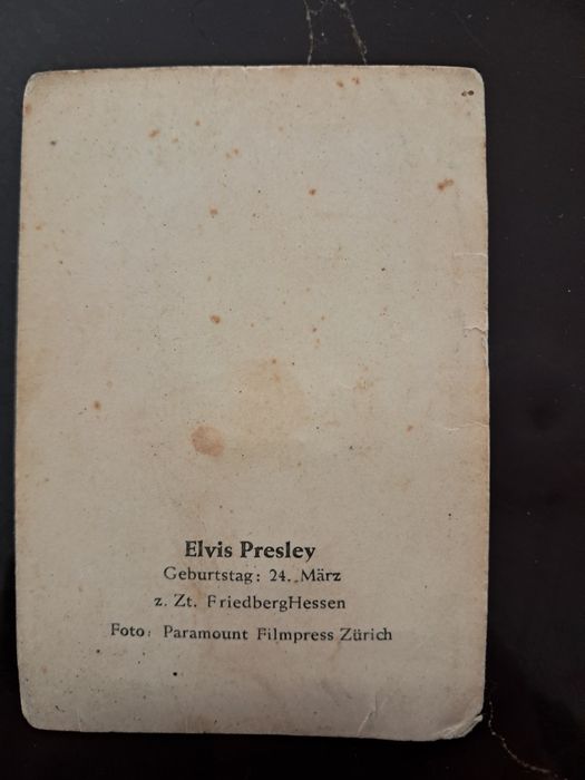 Зигфрид  Валенти с автограф от 1973год.когато бе на турне в България