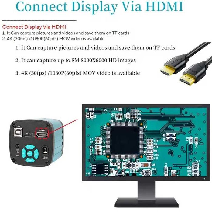 Microscop Digital HDMI 4K 150X Zoom Yizhan electronice reparatii SMd