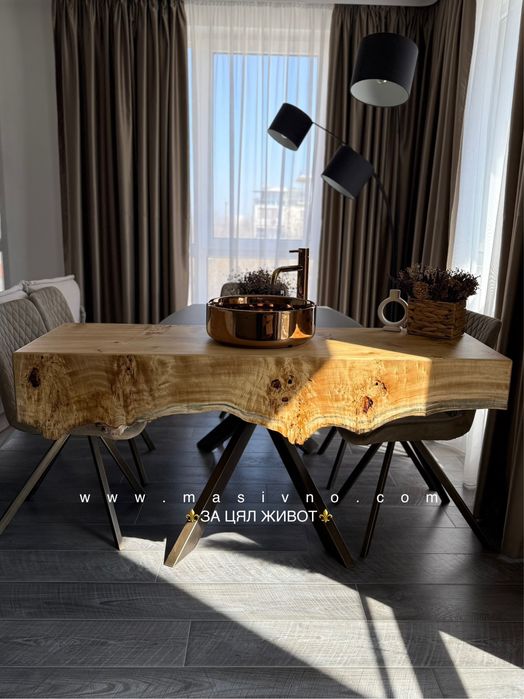 Дървен плот за баня | Плот за умивалник от естествено дърво