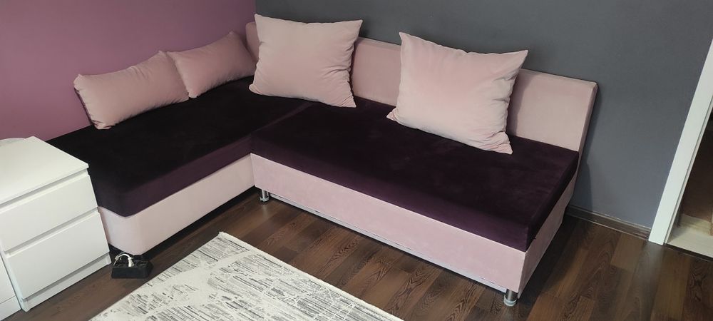 Разтегателен ъглов диван с лява лежанка