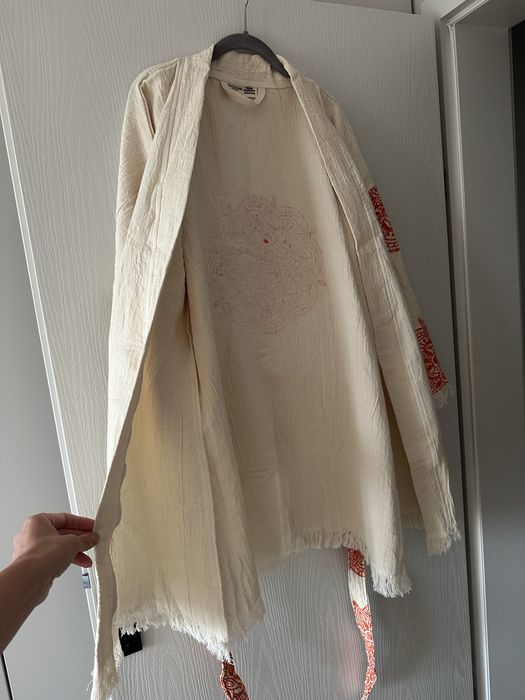 Caftan / kimono handmade, din bumbac 100%, vopsit natural