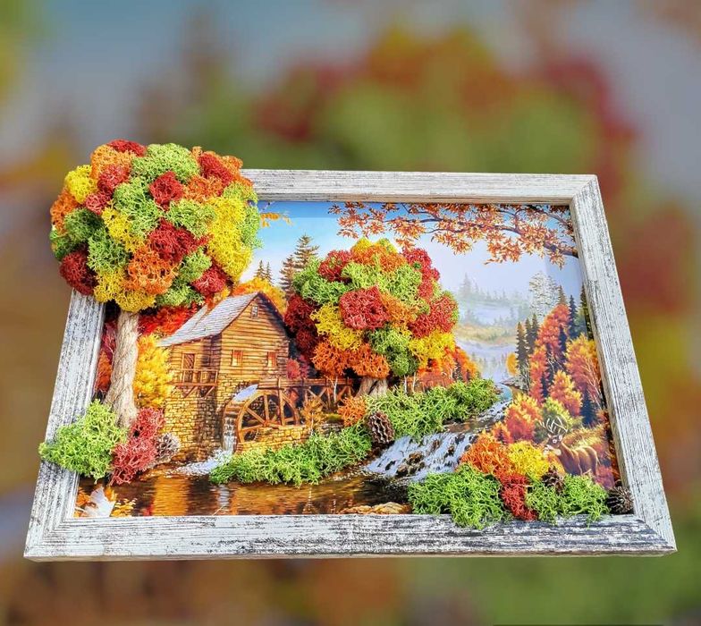 НОВО! Ръчна изработка, пана с естествен скандинавски мъх