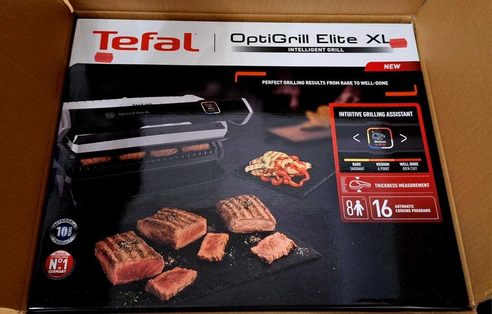 Gratar electric Tefal OptiGrill Elite XL GC760D30, 2200W