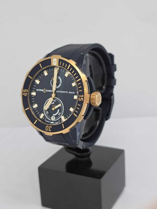 Ulysse Nardin Diver Chronometer 44mm — Titanium & Rose Gold, Blue Dial