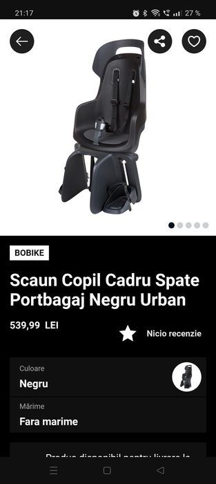 Scaun pentru biciclete Bobike Go Go, Gri/Negru, prindere pe portbagaj,