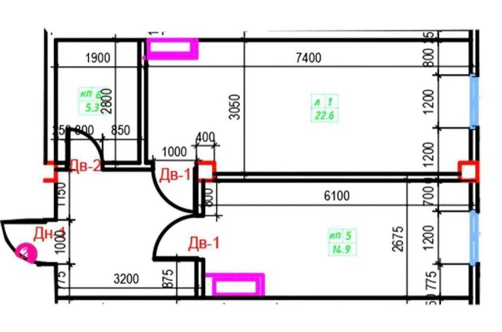 Продам 2-х комнатную (54м2)Яшнабадский р. ЖК OBI HAYOT GARDEN  2/9/11