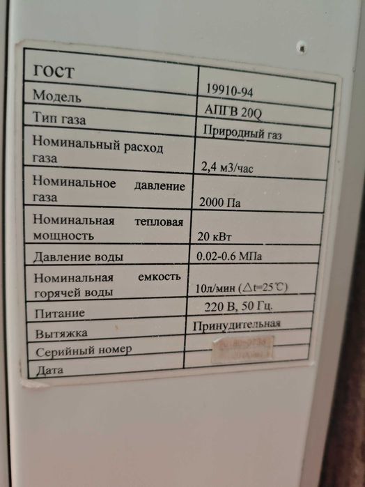 Газовая колонка Теплорос