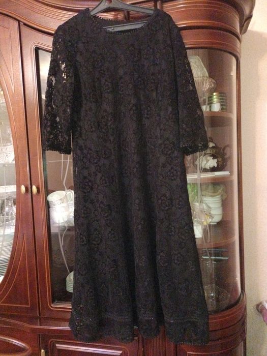 Вечерние платье чёрный с кружева