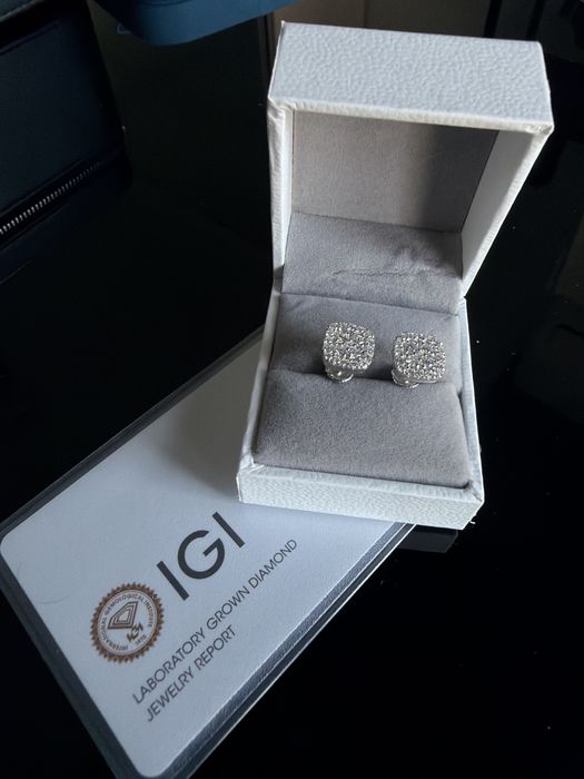 Cercei cu diamante VVS1 Lab Grown IGI Square 8MM