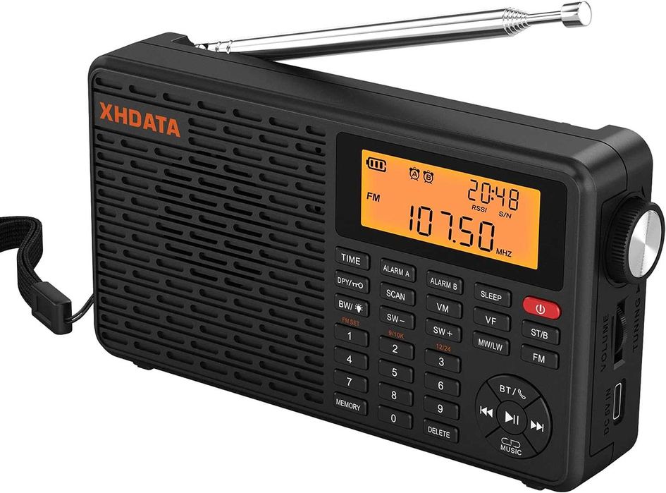 XHDATA D109WB портативен World радиоприемник,с Bluetooth,SD Card Slot