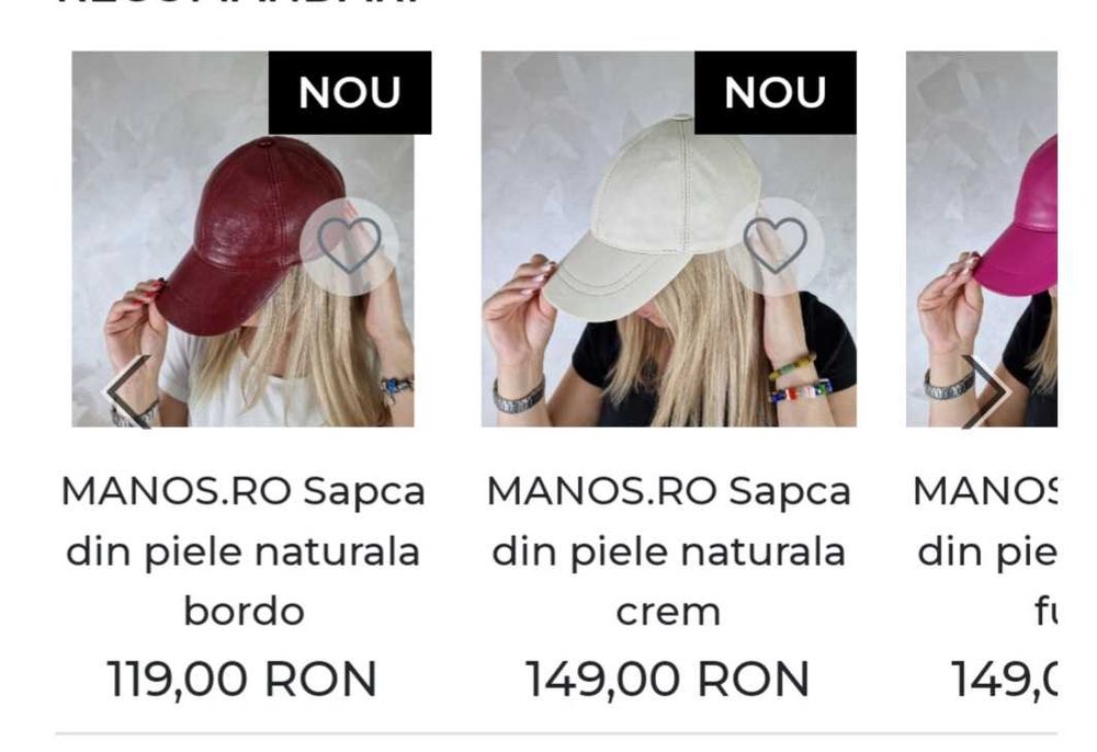 Șapcă damă din piele naturală