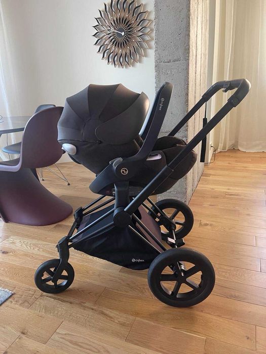 Детска количка Cybex Priam и столче Cybex Platinum Cloud Q + аксесоари