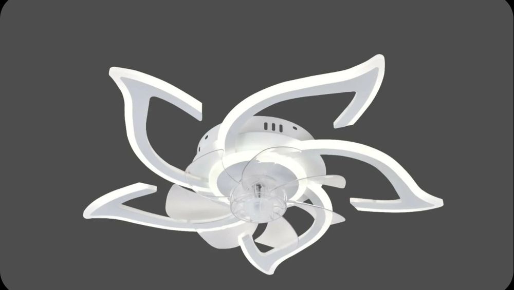 Lustră LED cu Ventilator și Telecomandă 94W, Dimabilă, 3 Culori, 69 cm