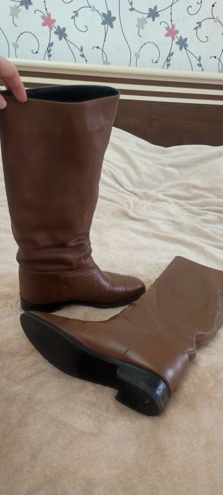 Сапоги зимние кожаные с мехом