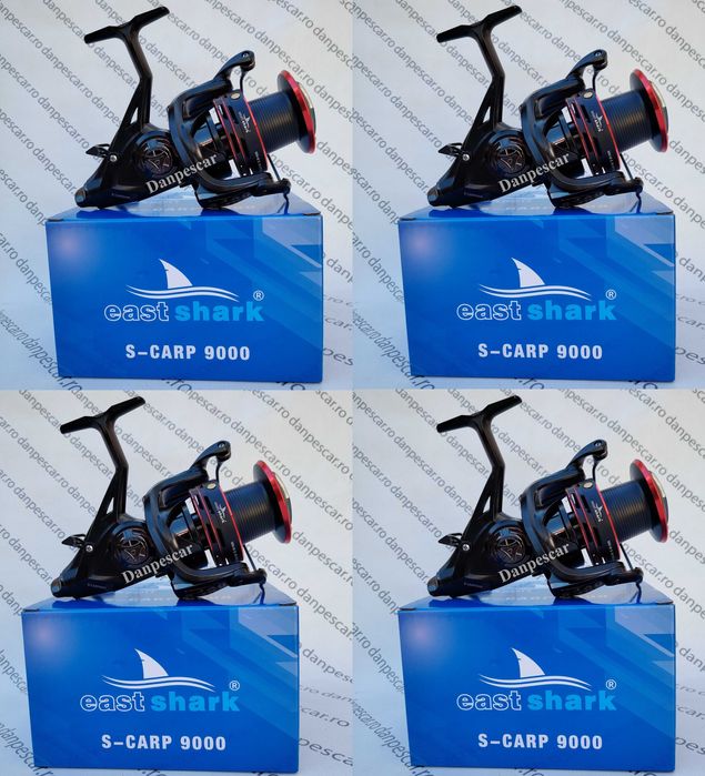 SET 4 Mulinete EASTSHARK S CARP 9000 cu tambur Long Cast