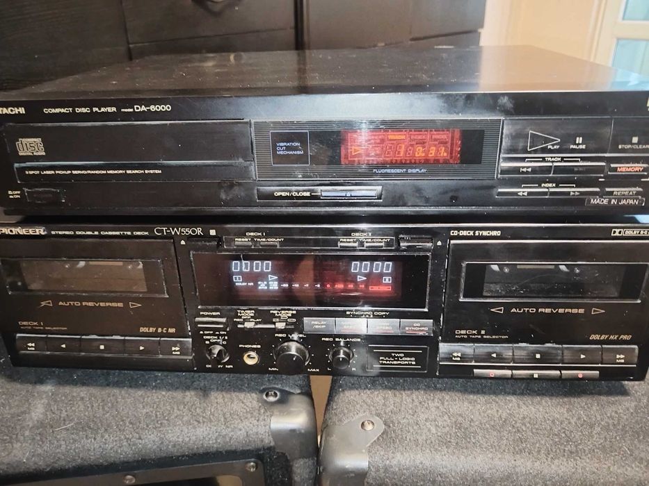 CD плейър Hitachi DA-6000 + Pioneer CT-W550R двоен  – Made in Japan