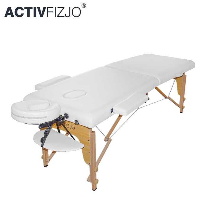 Дървена масажна кушетка  Activ Fizjo - внос от Полша - бяла