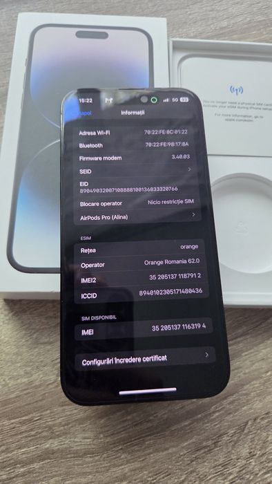 iPhone 14 Pro Max 128gb - USA - IMPECABIL