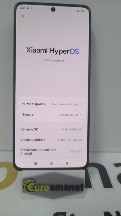 Telefon mobil Xiaomi Redmi Note 13 Pro, 12GB RAM, 256GB, negru -N-