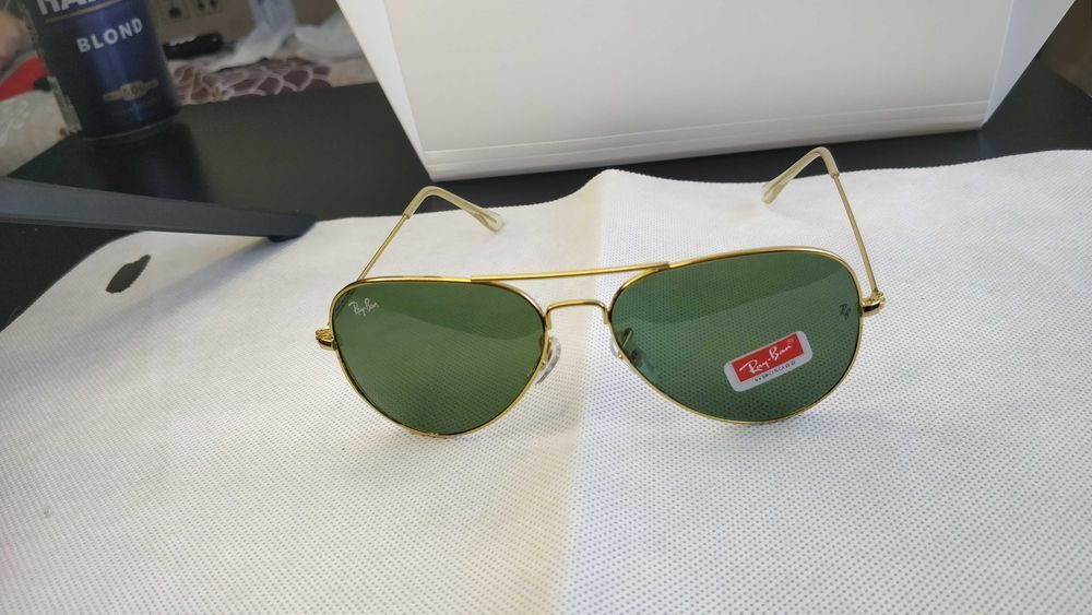 Ochelari de soare Rayban aviator , verde.