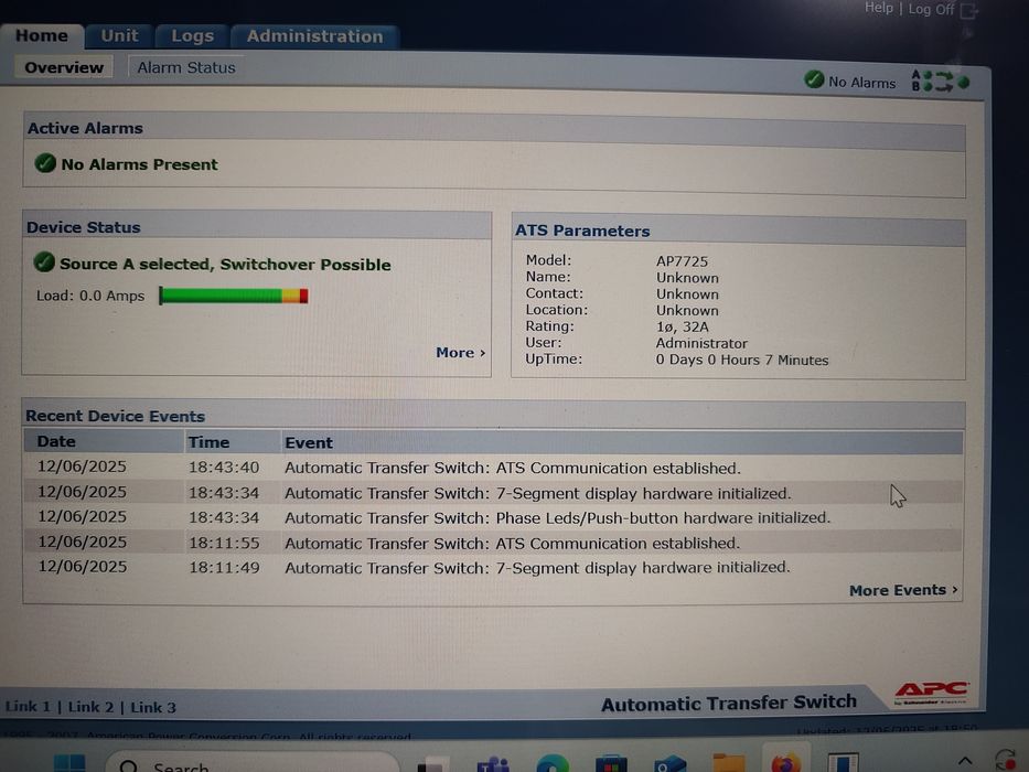 ATS Schneider APC model AP7725