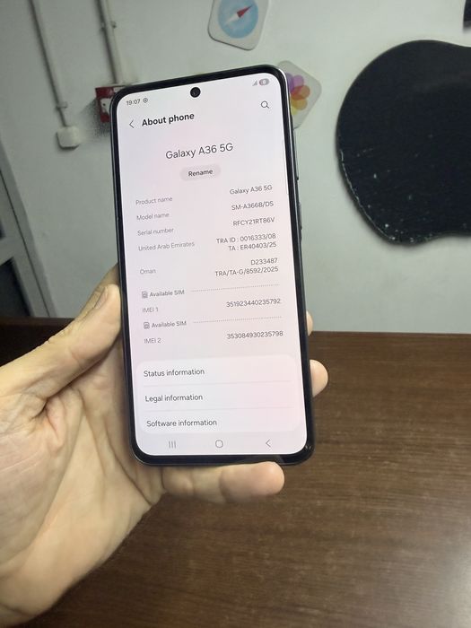 Vand Samsung A36 128Gb Black