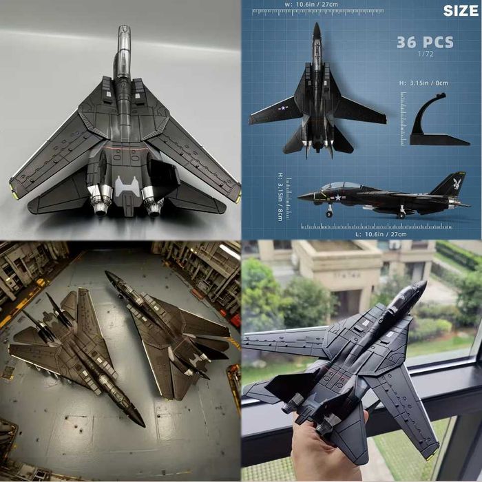 Macheta Avion F-14A /A10 /F-18F scara 1:72 27cm