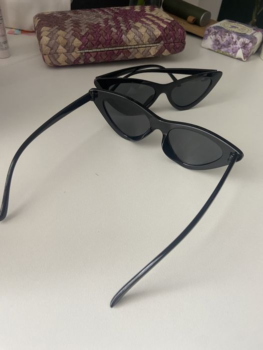 Черни слънчеви очила “котешко око”