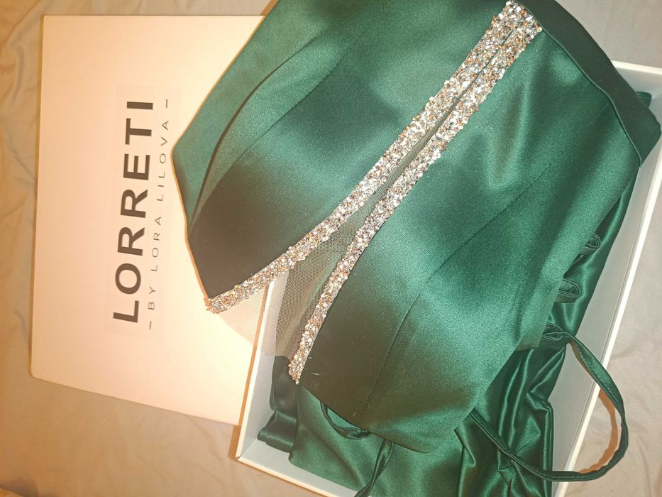 Рокля Лорети в зелено (корсет и пола)