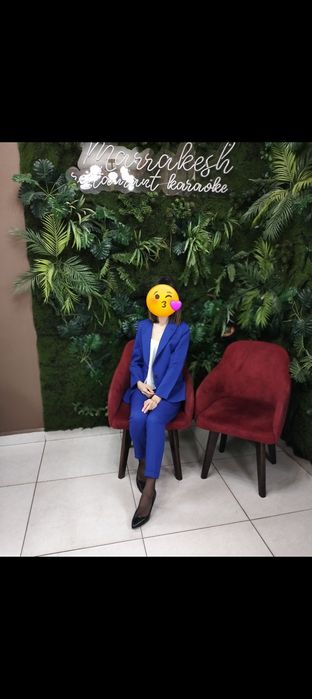 Кастюм сатамын көк түсті Качество супер