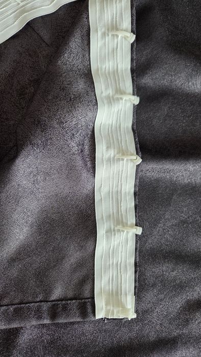 Шторы черно- серые, однослойные