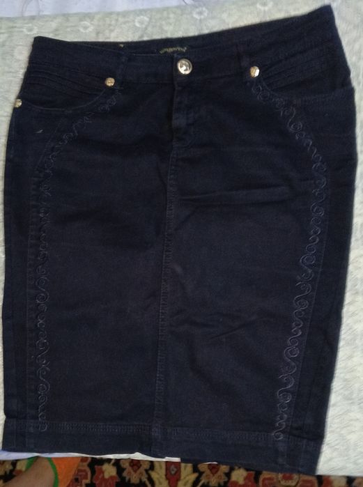 Черная джинсовая юбка