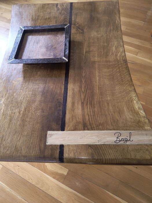 Măsuța stejar rustică