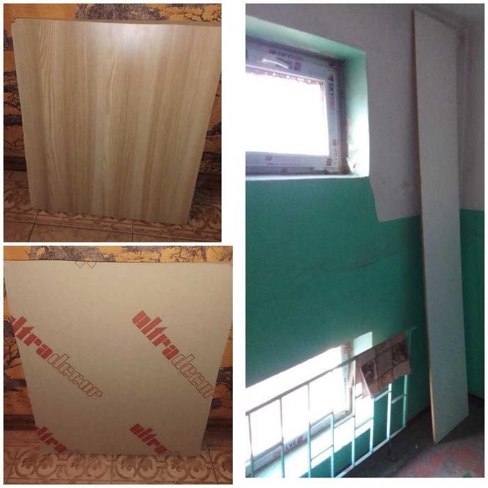 Кусок столешницы 57см х 48,5см х 6см и Ламинированный ДСП 40,5смх2,75м