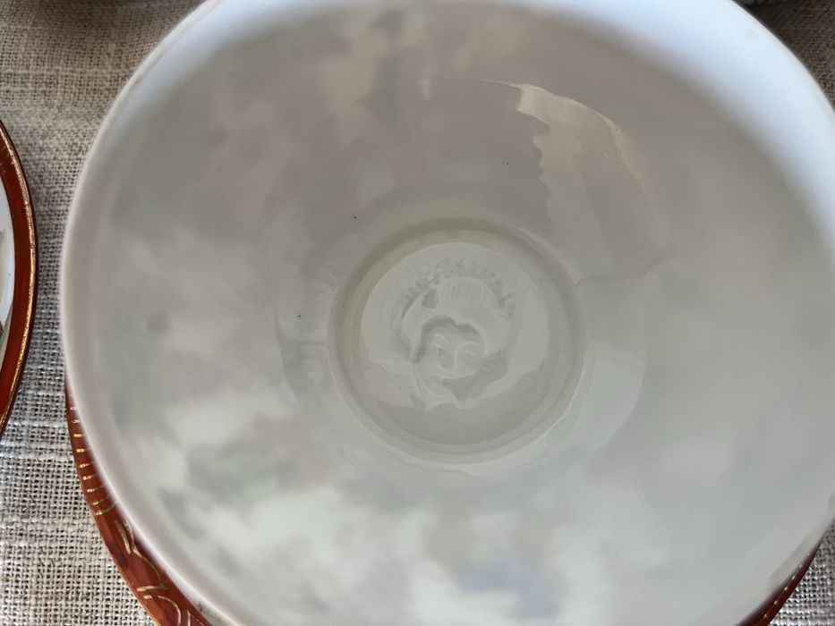 Антикварен Японски Чаен Сервиз "Сацума" (Satsuma) – Порцелан Eggshell, 1930-1950 г.